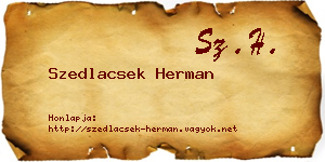 Szedlacsek Herman névjegykártya